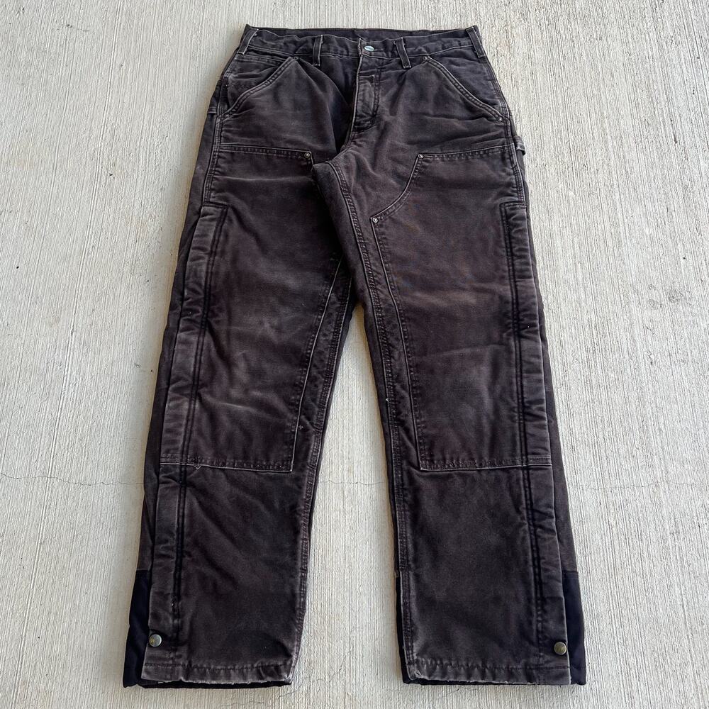 Carhartt B194 DKB brown insulated double knee work wear carpenter pants